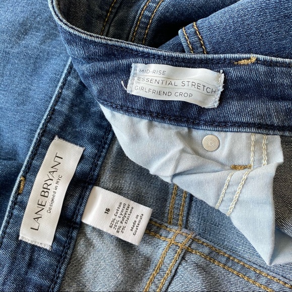 LANE BRYANT Mid Essential Girlfriend Jeans 16 - Picture 3 of 4